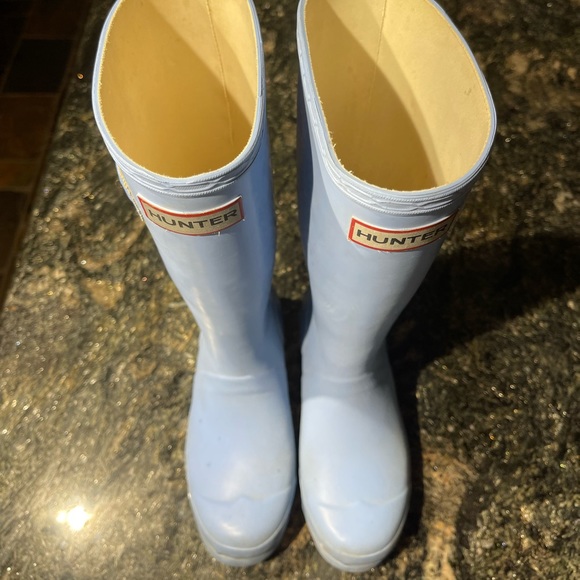 Hunter Shoes Hunter Original Giant Light Blue Welly Rain Boots Big